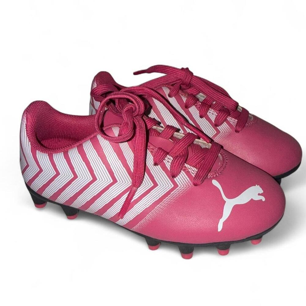 Puma Pink Soccer Cleats Kids Size 9 Toddler Youth Football Sports Like-New